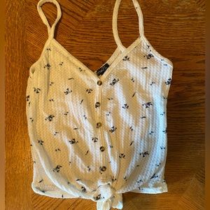 White flower tank top XS